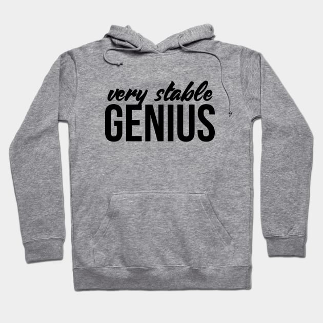 Very Stable Genius T Shirt - Great Political Quote Tee Hoodie by RedYolk